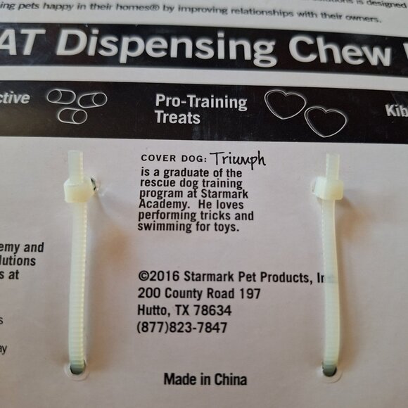 2 Starmark Treat Dispensing Chewbone For Dogs Lot Interactive Mental Stimulation - Picture 5 of 8